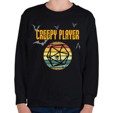 PRINTFASHION Creepy player - Gyerek pulóver - Fekete