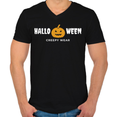 PRINTFASHION CREEPY WEAR 1 - Férfi V-nyakú póló - Fekete