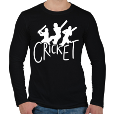 PRINTFASHION Cricket - Férfi hosszú ujjú póló - Fekete