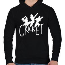 PRINTFASHION Cricket - Férfi kapucnis pulóver - Fekete