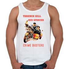 PRINTFASHION crime busters - Férfi atléta - Fehér atléta, trikó