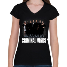 PRINTFASHION CRIMINAL MINDS - Női V-nyakú póló - Fekete női póló
