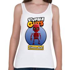 PRINTFASHION Crimson Skull - Női atléta - Fehér női trikó