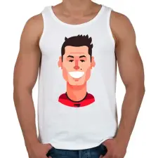 PRINTFASHION Cristiano Ronaldo - Férfi atléta - Fehér atléta, trikó