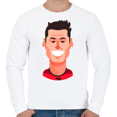 PRINTFASHION Cristiano Ronaldo - Férfi pulóver - Fehér