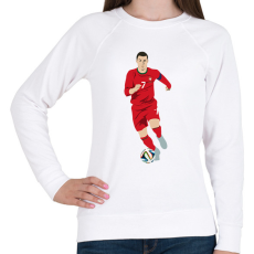 PRINTFASHION Cristiano Ronaldo - Női pulóver - Fehér
