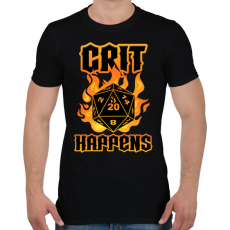 PRINTFASHION Crit Happens - Férfi póló - Fekete