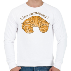 PRINTFASHION Croissaint - Férfi pulóver - Fehér