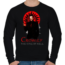 PRINTFASHION CROWLEY-KING OF HELL - Férfi pulóver - Fekete férfi pulóver, kardigán