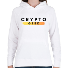 PRINTFASHION crypto geek - Női kapucnis pulóver - Fehér női pulóver, kardigán