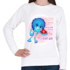 PRINTFASHION Csajozós póló - Női pulóver - Fehér női pulóver, kardigán