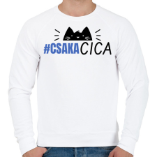 PRINTFASHION CSAK A CICA - Férfi pulóver - Fehér férfi pulóver, kardigán