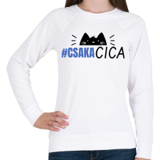 PRINTFASHION CSAK A CICA - Női pulóver - Fehér női pulóver, kardigán