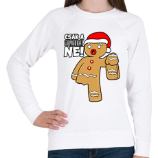 PRINTFASHION Csak a gombokat ne - Női pulóver - Fehér