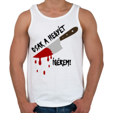 PRINTFASHION Csak a hegyét! - Férfi atléta - Fehér