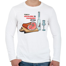 PRINTFASHION Csak a kóstolóért.. - Férfi hosszú ujjú póló - Fehér