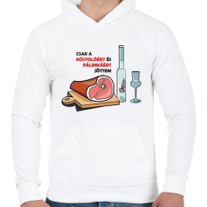 PRINTFASHION Csak a kóstolóért.. - Férfi kapucnis pulóver - Fehér