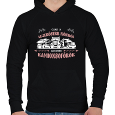PRINTFASHION Csak a legerősebb nőkből - Férfi kapucnis pulóver - Fekete