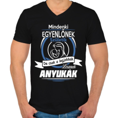 PRINTFASHION Csak a legjobbak lesznek anyukák - Férfi V-nyakú póló - Fekete