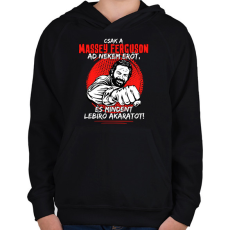 PRINTFASHION Csak a massey ferguson ad nekem erőt - Gyerek kapucnis pulóver - Fekete