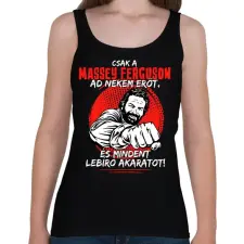 PRINTFASHION Csak a massey ferguson ad nekem erőt - Női atléta - Fekete női trikó