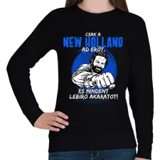 PRINTFASHION Csak a new holland ad erőt - Női pulóver - Fekete női pulóver, kardigán