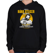 PRINTFASHION Csak a rába steiger ad erőt - Gyerek kapucnis pulóver - Fekete gyerek pulóver, kardigán
