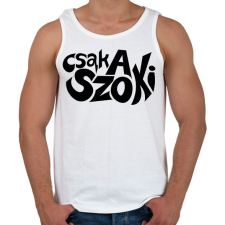 PRINTFASHION csak a szoki - Férfi atléta - Fehér atléta, trikó