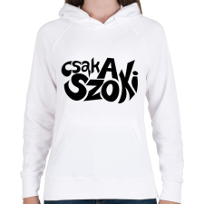 PRINTFASHION csak a szoki - Női kapucnis pulóver - Fehér női pulóver, kardigán