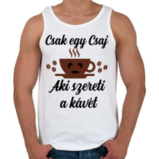 PRINTFASHION Csak egy csaj aki szereti a kávét - Férfi atléta - Fehér