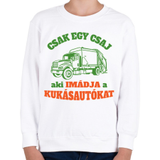 PRINTFASHION Csak egy csaj - Gyerek pulóver - Fehér gyerek pulóver, kardigán