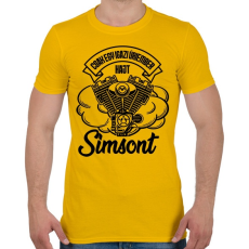 PRINTFASHION Csak egy igazi úriember hajt Simsont - Férfi póló - Sárga