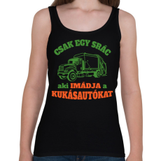 PRINTFASHION Csak egy srác - Női atléta - Fekete