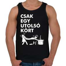 PRINTFASHION Csak egy utolsó kört - Férfi atléta - Fekete