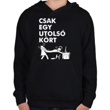 PRINTFASHION Csak egy utolsó kört - Gyerek kapucnis pulóver - Fekete gyerek pulóver, kardigán