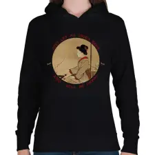 PRINTFASHION Csak hagyj szakét inni - Női kapucnis pulóver - Fekete női pulóver, kardigán