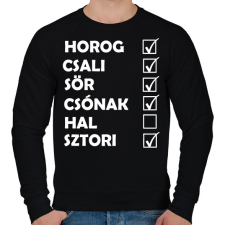 PRINTFASHION Csak hal nincs - Férfi pulóver - Fekete férfi pulóver, kardigán