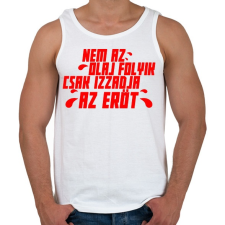PRINTFASHION CSAK IZZADJA AZ ERŐT - Férfi atléta - Fehér atléta, trikó