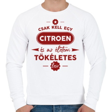 PRINTFASHION Csak kell egy Citroen - Férfi pulóver - Fehér férfi pulóver, kardigán