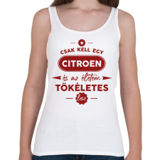 PRINTFASHION Csak kell egy Citroen - Női atléta - Fehér női trikó