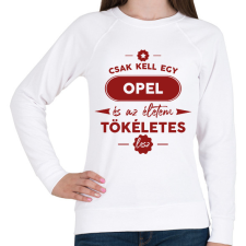 PRINTFASHION Csak kell egy Opel - Női pulóver - Fehér női pulóver, kardigán