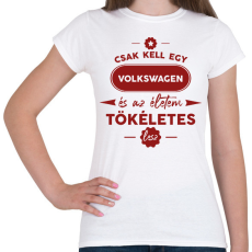 PRINTFASHION Csak kell egy Volkswagen - Női póló - Fehér