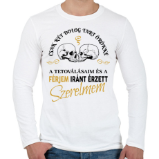 PRINTFASHION Csak két dolog tart örökké - Férj - Férfi hosszú ujjú póló - Fehér