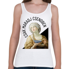 PRINTFASHION Csak maradj csendben - Női atléta - Fehér