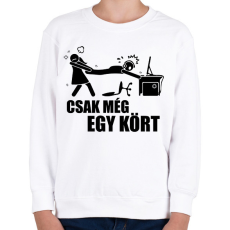 PRINTFASHION Csak még 1 kört - Gyerek pulóver - Fehér