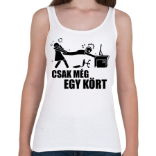 PRINTFASHION Csak még 1 kört - Női atléta - Fehér női trikó