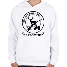 PRINTFASHION Csak még egy fegyver - Gyerek kapucnis pulóver - Fehér
