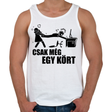 PRINTFASHION Csak még egy kört - Férfi atléta - Fehér