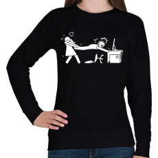 PRINTFASHION Csak még egy kört - Női pulóver - Fekete