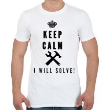 PRINTFASHION Csak nyugi én megoldom!(SZERELŐ) - Férfi póló - Fehér férfi póló